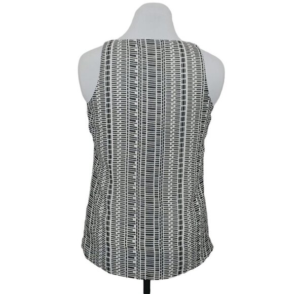 BANANA REPUBLIC Black and white gathered pleated neckline camisole - Picture 3 of 10